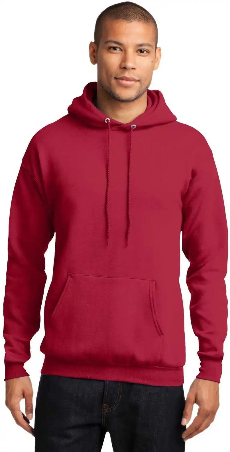 Port & Company Pc78h Core Fleece Pullover Hooded Sweatshirt Red