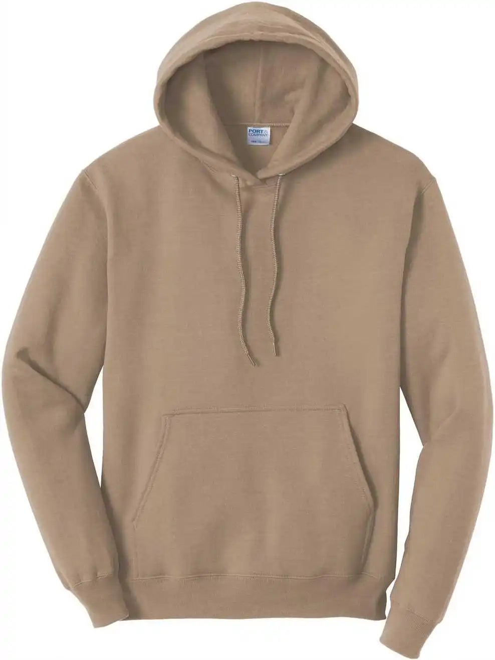 Port &amp; Company Pc78h Core Fleece Pullover Hooded Sweatshirt Sand