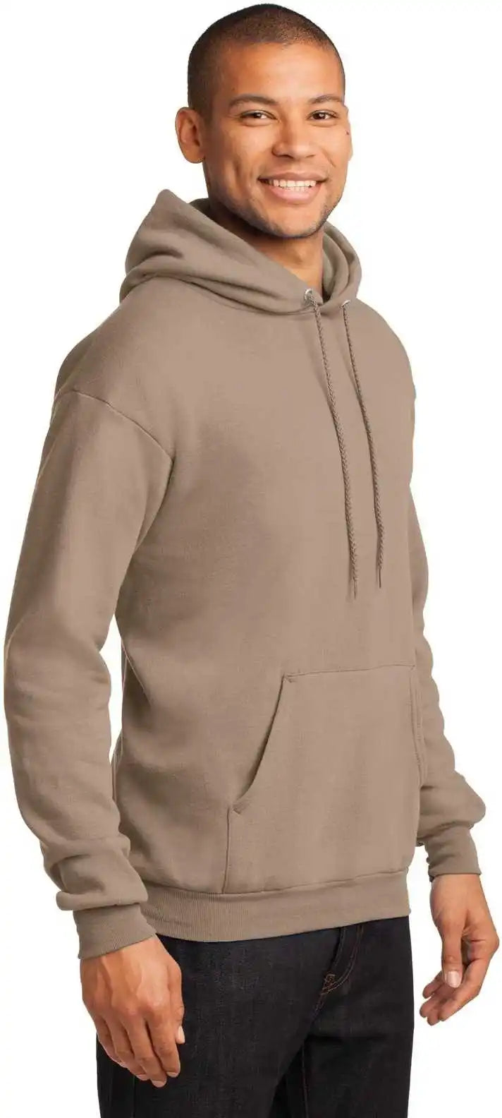 Port &amp; Company Pc78h Core Fleece Pullover Hooded Sweatshirt Sand