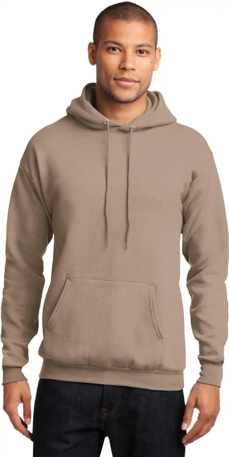 Port &amp; Company Pc78h Core Fleece Pullover Hooded Sweatshirt Sand