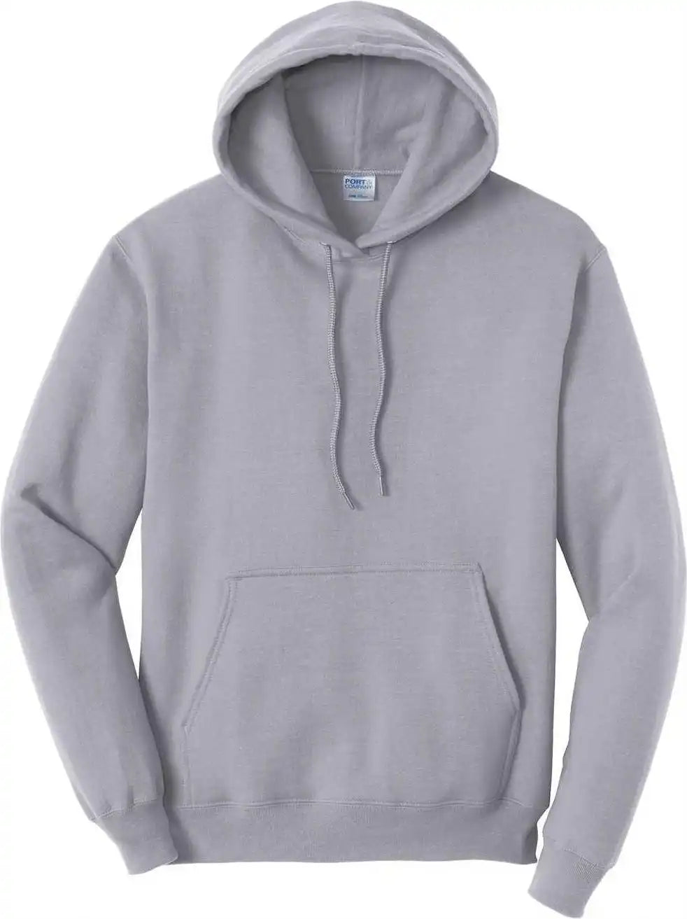 Port &amp; Company Pc78h Core Fleece Pullover Hooded Sweatshirt Silver