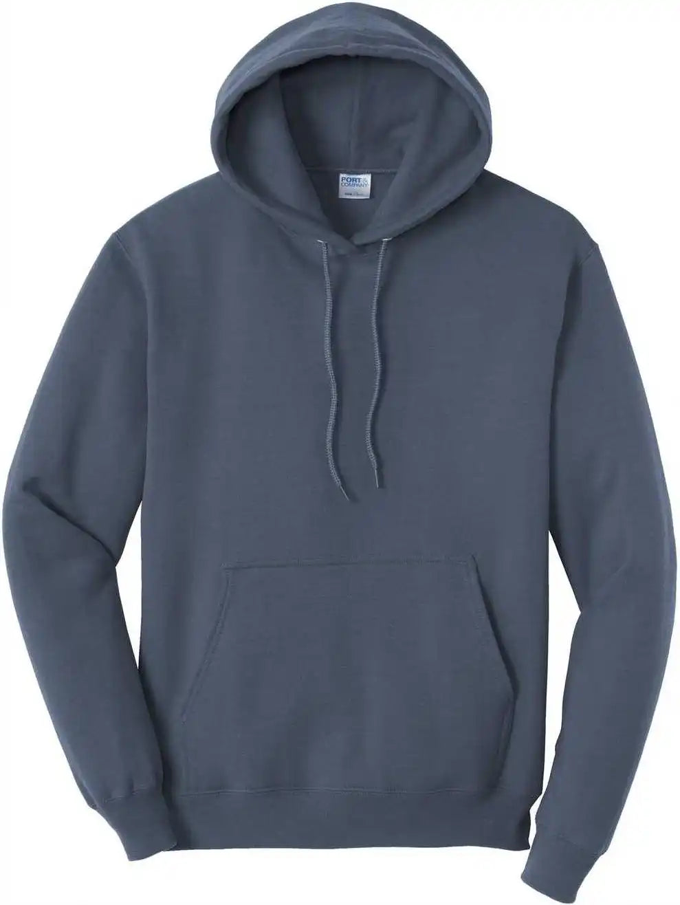 Port &amp; Company Pc78h Core Fleece Pullover Hooded Sweatshirt Steel Blue