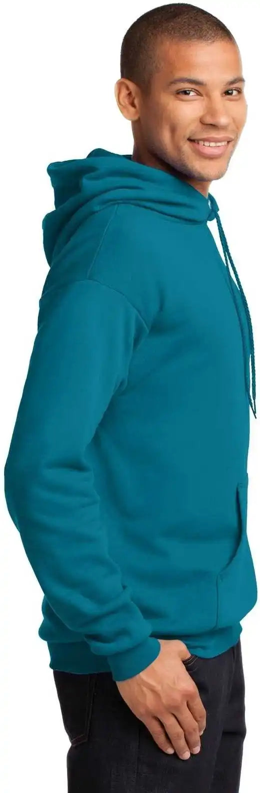 Port &amp; Company Pc78h Core Fleece Pullover Hooded Sweatshirt Teal