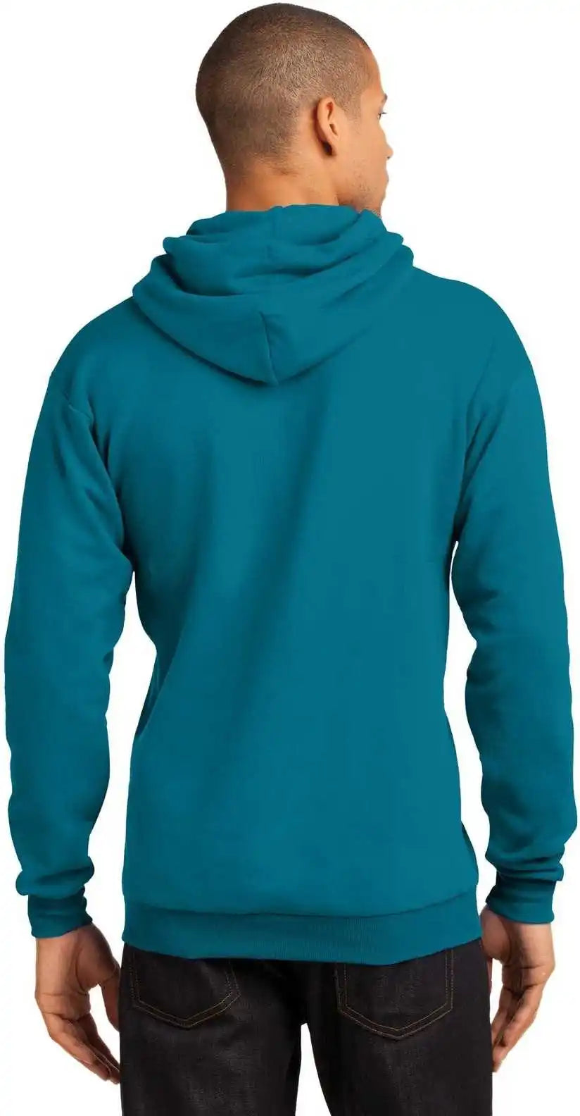 Port &amp; Company Pc78h Core Fleece Pullover Hooded Sweatshirt Teal