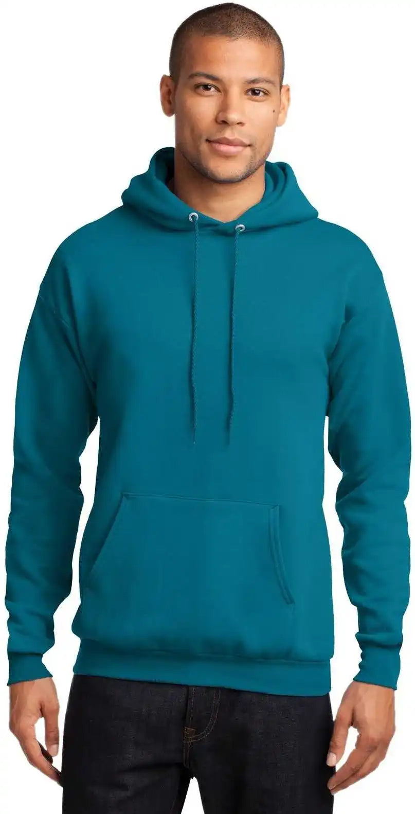 Port &amp; Company Pc78h Core Fleece Pullover Hooded Sweatshirt Teal
