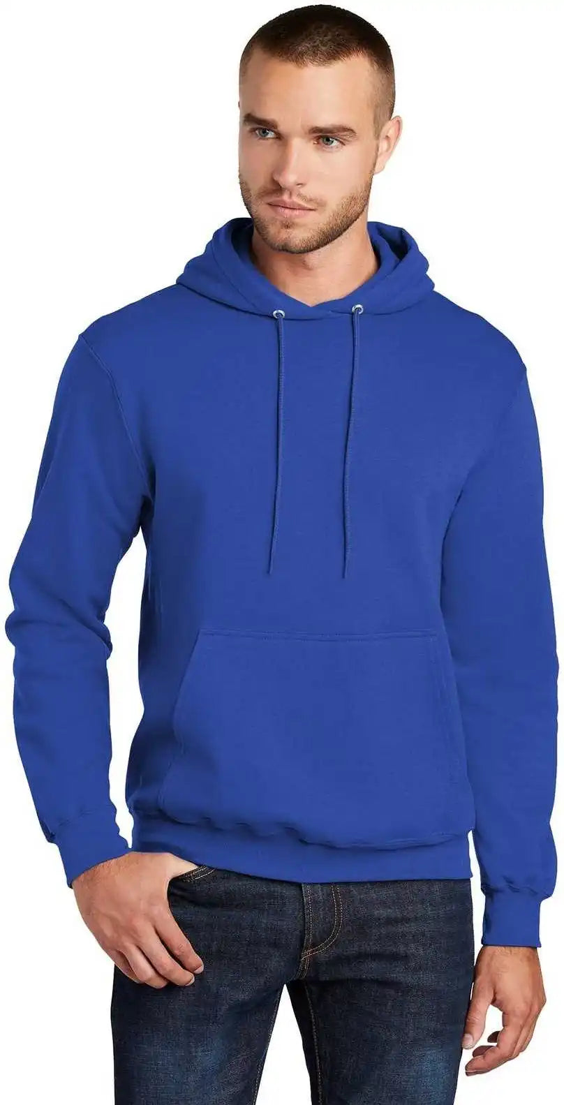 Port & Company Pc78h Core Fleece Pullover Hooded Sweatshirt True Royal