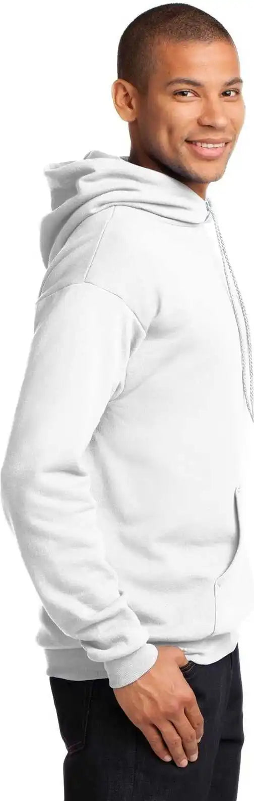 Port &amp; Company Pc78h Core Fleece Pullover Hooded Sweatshirt White
