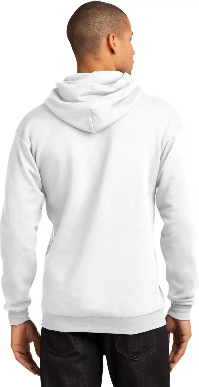 Port &amp; Company Pc78h Core Fleece Pullover Hooded Sweatshirt White