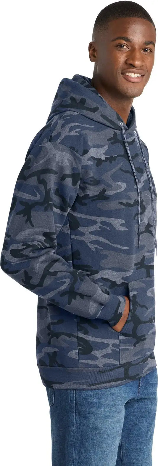 Port & Company Pc78hc co Core Fleece Camo Pullover Hooded Sweatshirt - Heather Navy