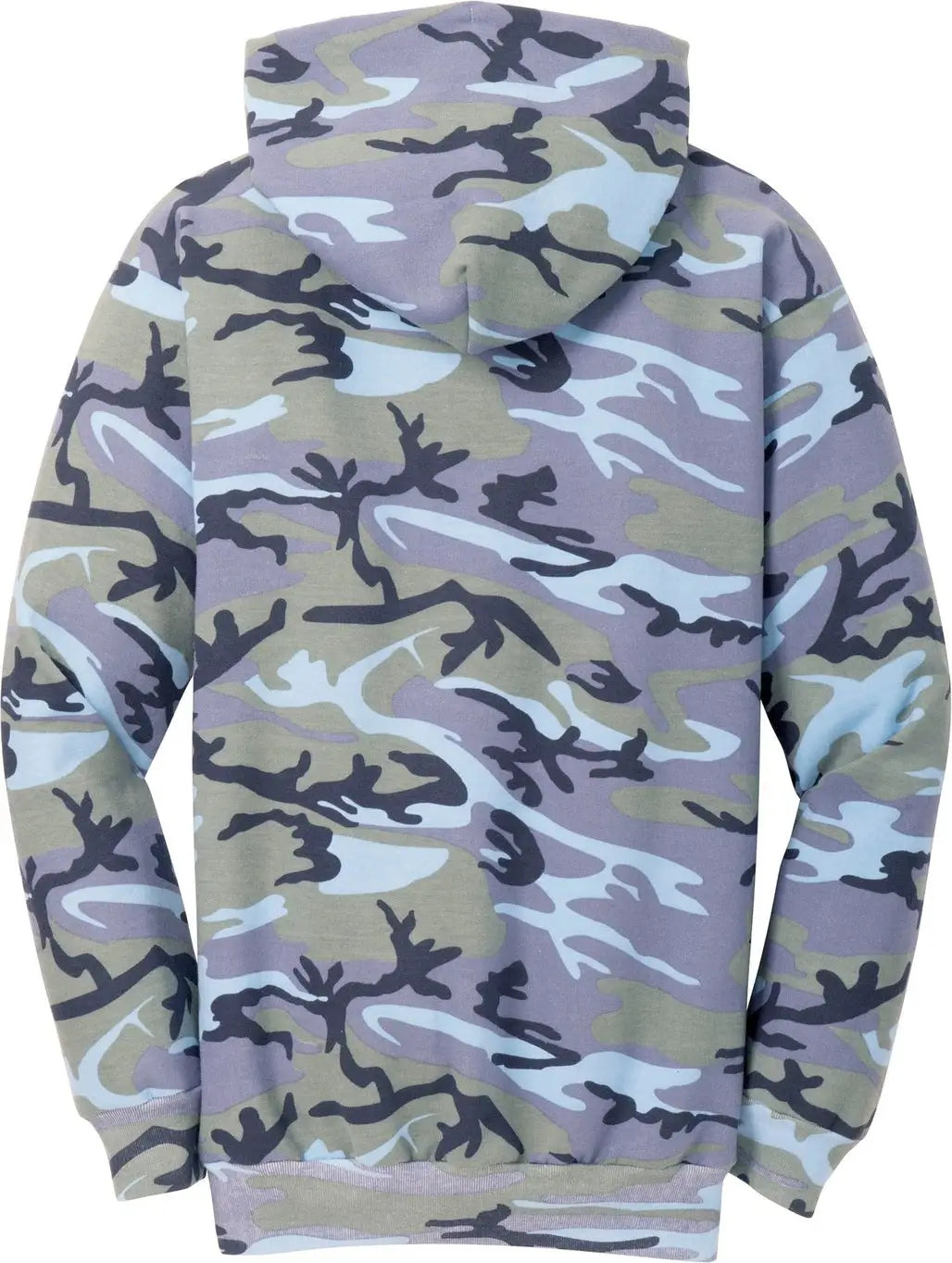 Port & Company Pc78hc co Core Fleece Camo Pullover Hooded Sweatshirt - Woodland Blue - Adult s