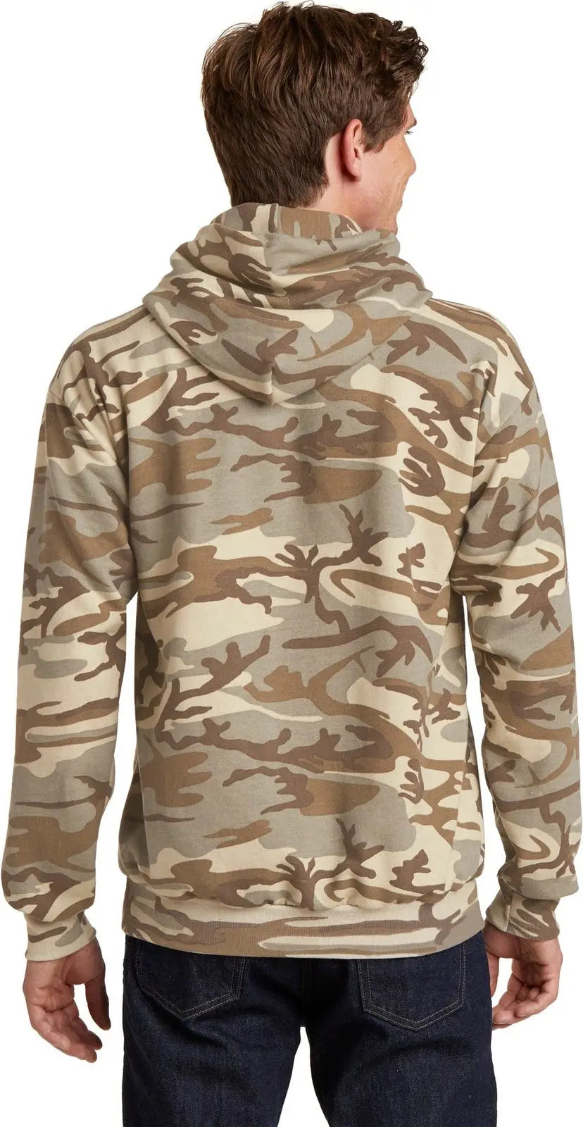 Port & Company Pc78hc co Core Fleece Camo Pullover Hooded Sweatshirt - Desert