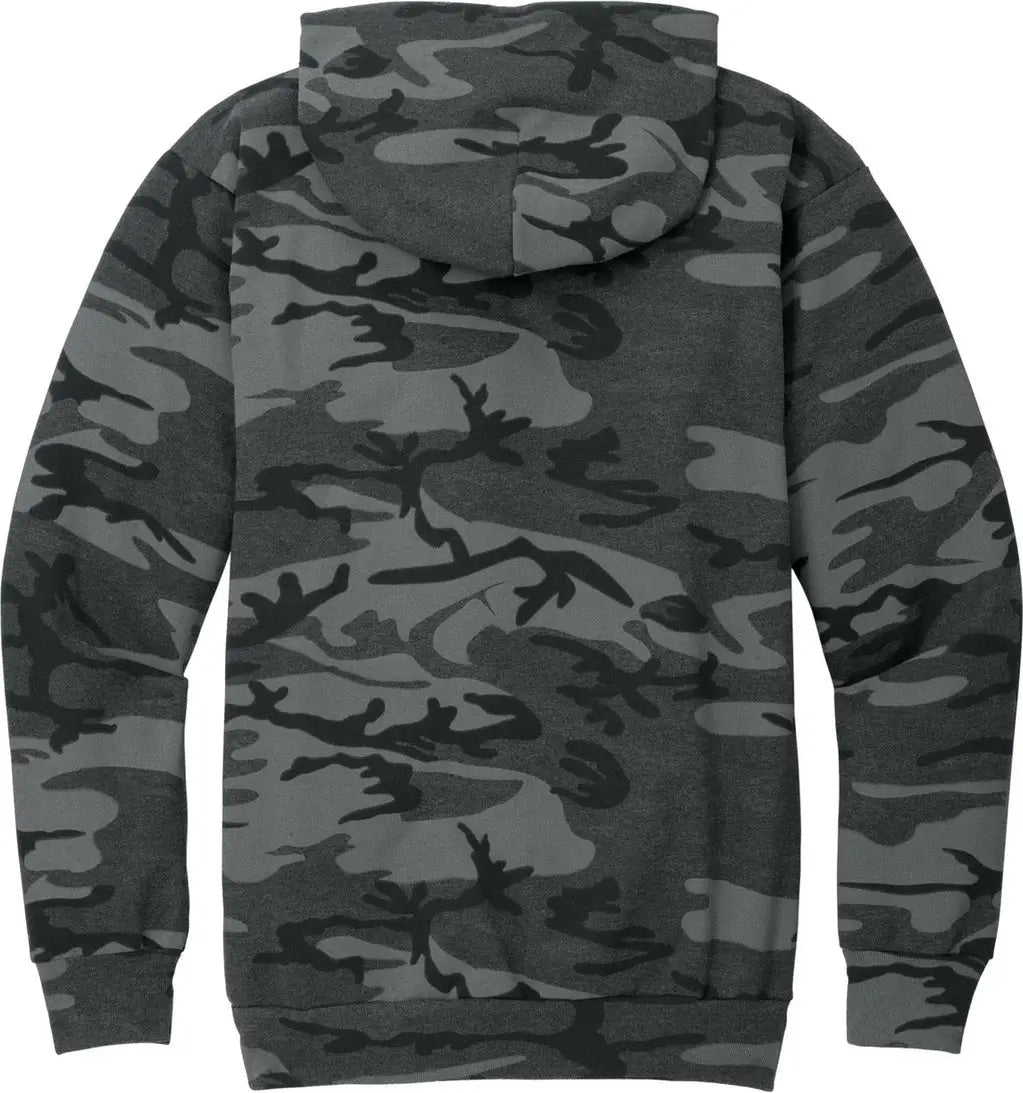 Port & Company Pc78hc co Core Fleece Camo Pullover Hooded Sweatshirt - Black Heather - Adult s