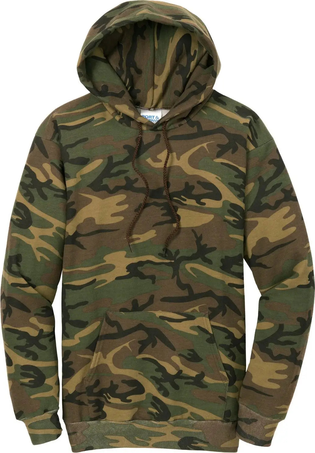 Port & Company Pc78hc co Core Fleece Camo Pullover Hooded Sweatshirt - Military