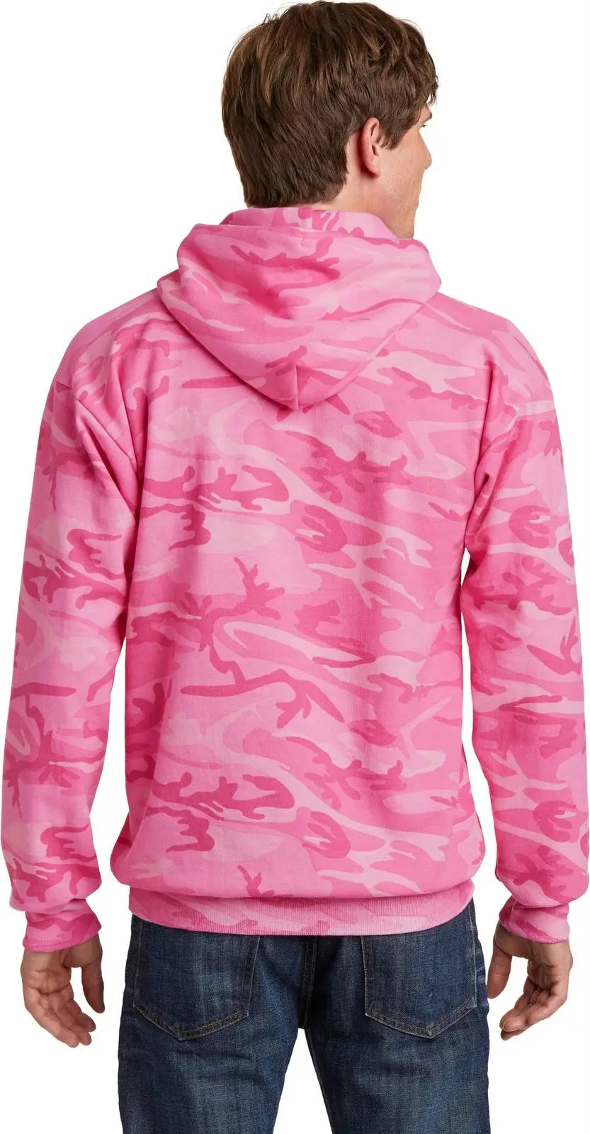 Port & Company Pc78hc co Core Fleece Camo Pullover Hooded Sweatshirt - Pink