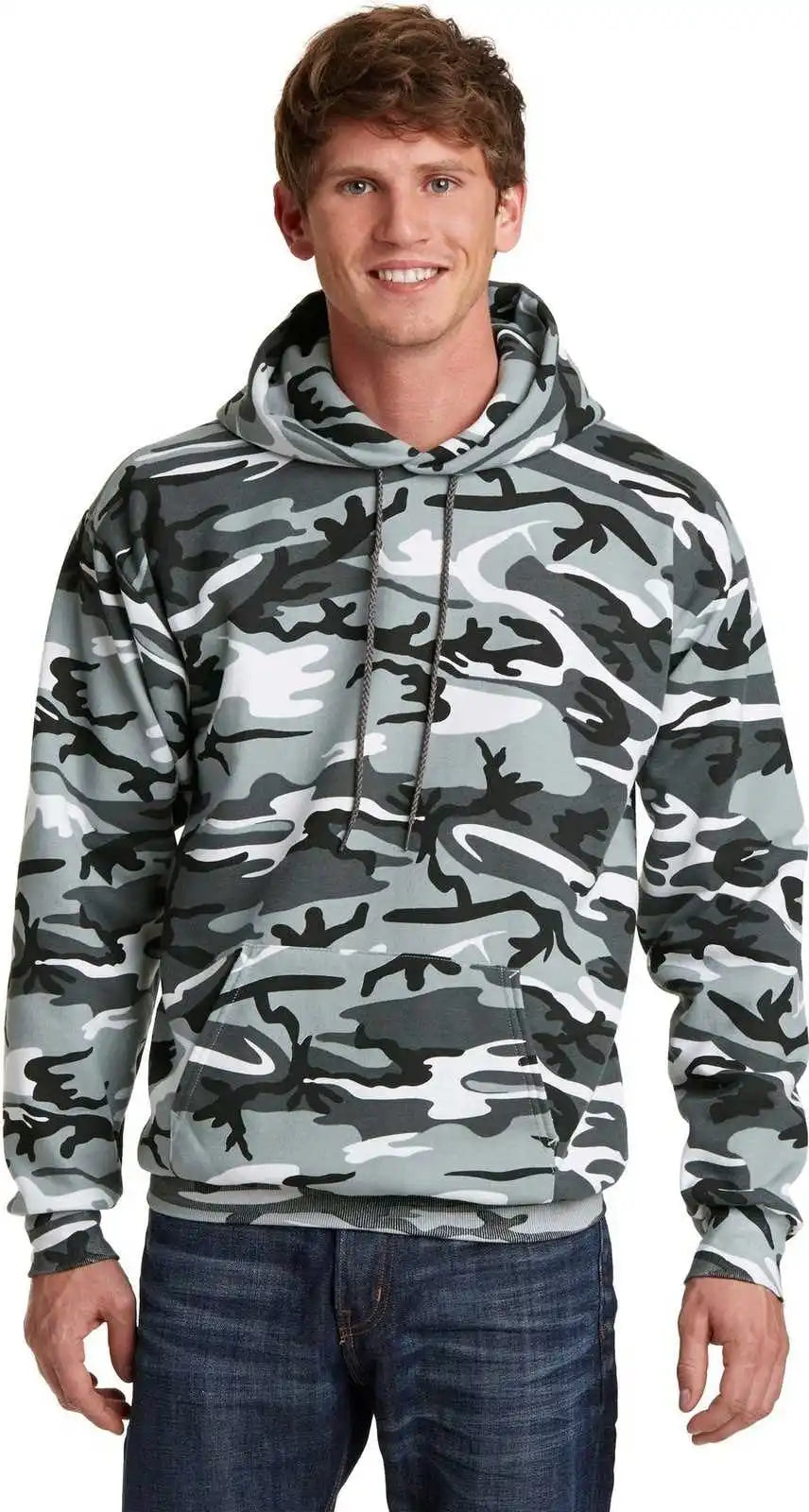 Port & Company Pc78hc Core Fleece Camo Pullover Hooded Sweatshirt Winter