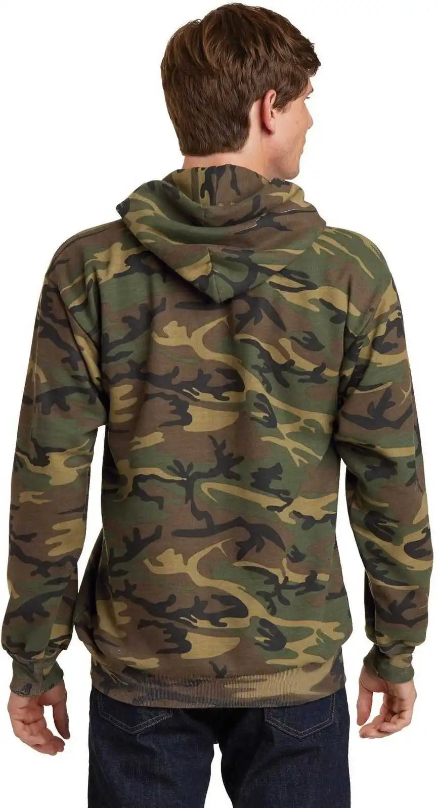 Port & Company Pc78hc Core Fleece Camo Pullover Hooded Sweatshirt Military