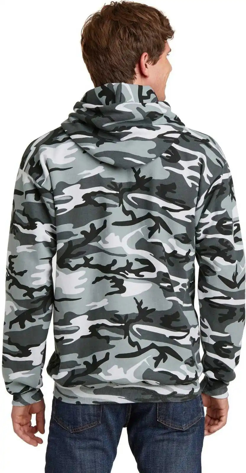 Port &amp; Company Pc78hc Core Fleece Camo Pullover Hooded Sweatshirt Winter