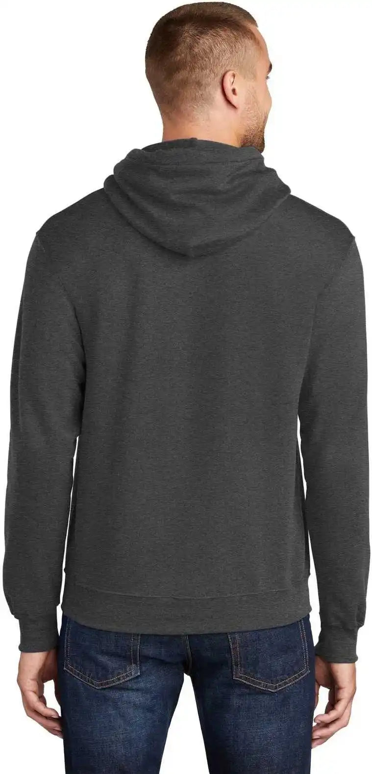 Port & Company Pc78ht Tall Core Fleece Pullover Hooded Sweatshirt Dark Heather Gray