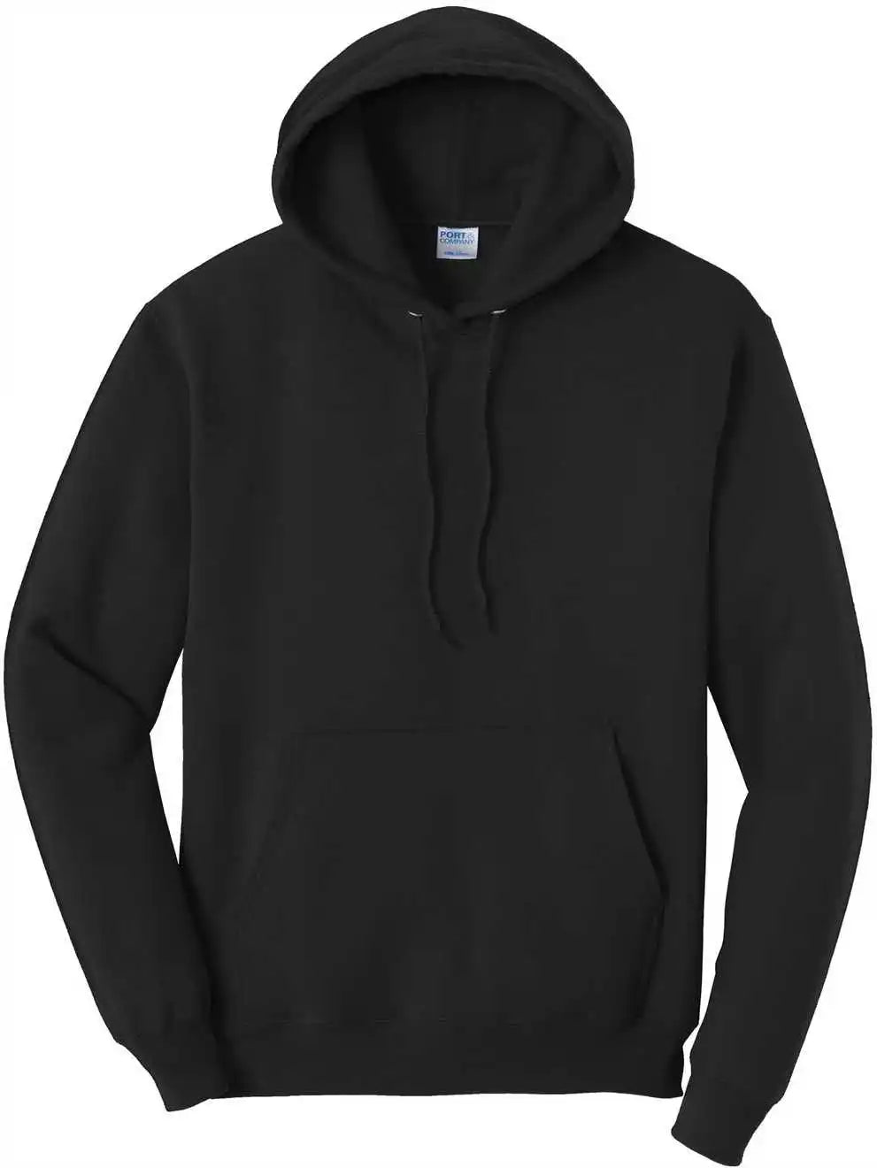 Port &amp; Company Pc78ht Tall Core Fleece Pullover Hooded Sweatshirt Jet Black