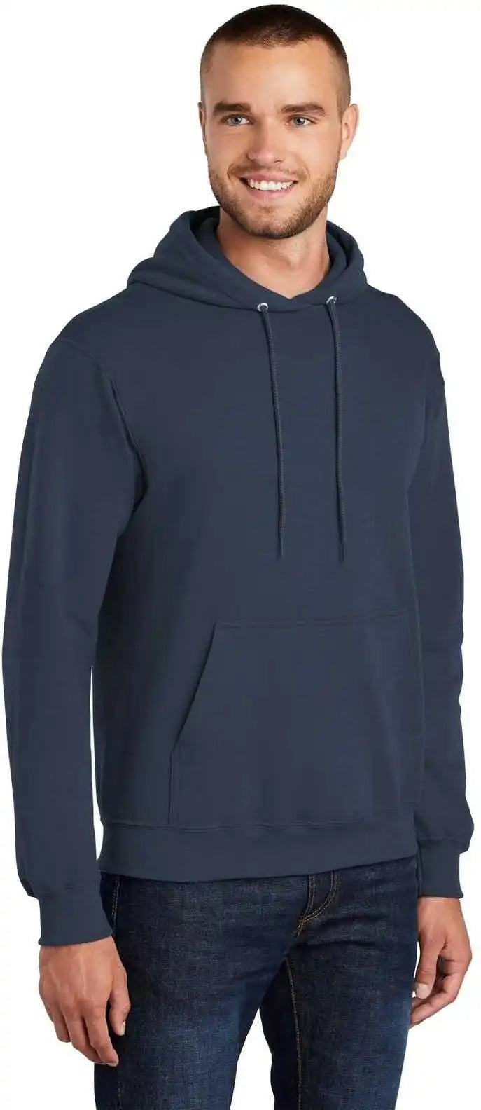 Port &amp; Company Pc78ht Tall Core Fleece Pullover Hooded Sweatshirt Navy