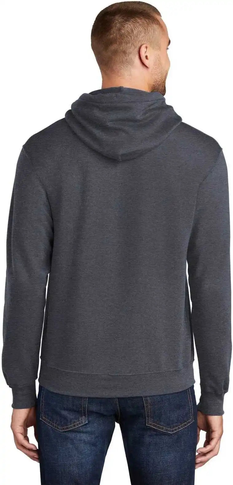 Port & Company Pc78ht Tall Core Fleece Pullover Hooded Sweatshirt Heather Navy