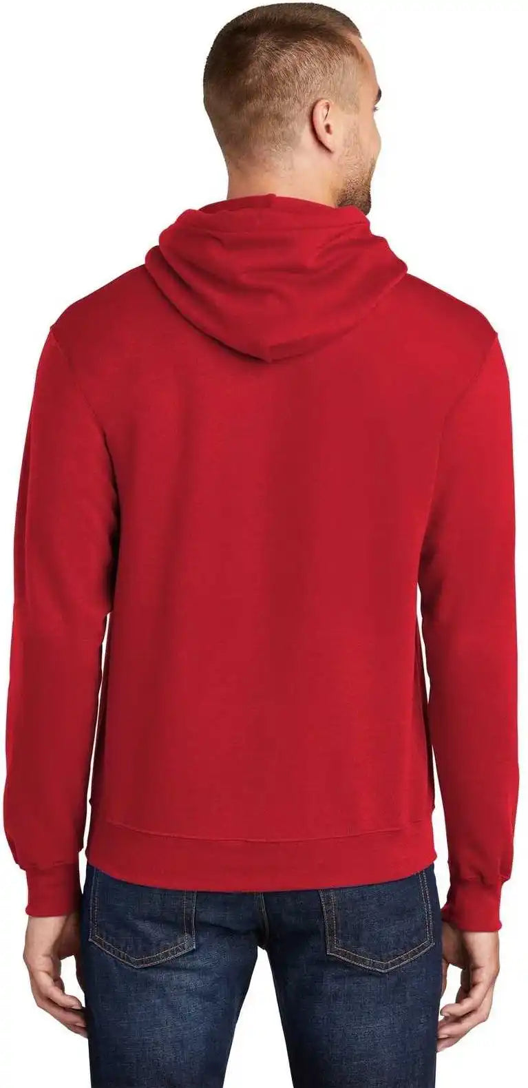 Port & Company Pc78ht Tall Core Fleece Pullover Hooded Sweatshirt Red