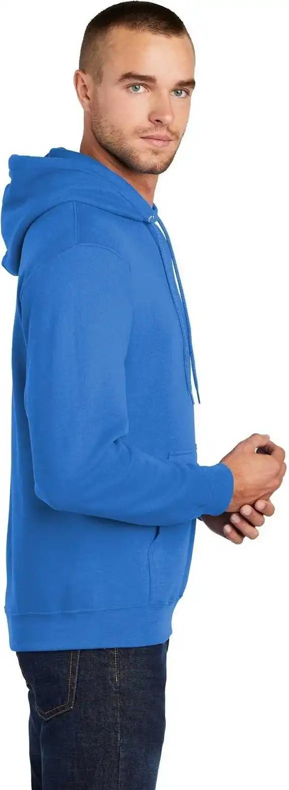 Port &amp; Company Pc78ht Tall Core Fleece Pullover Hooded Sweatshirt Royal