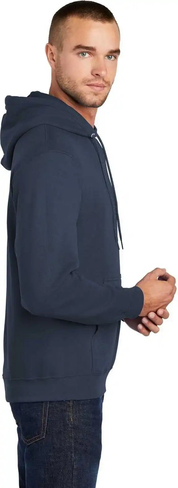 Port &amp; Company Pc78ht Tall Core Fleece Pullover Hooded Sweatshirt Navy