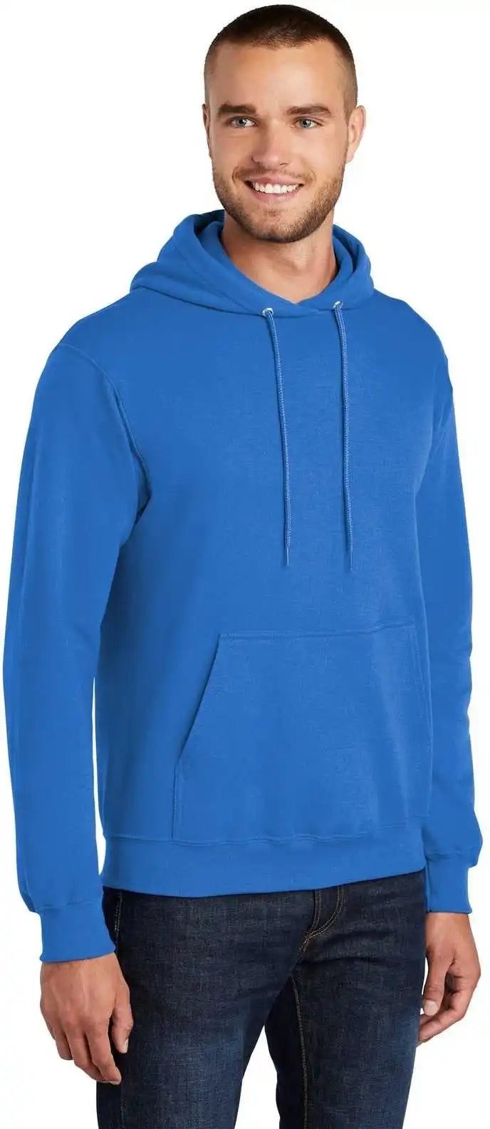 Port &amp; Company Pc78ht Tall Core Fleece Pullover Hooded Sweatshirt Royal