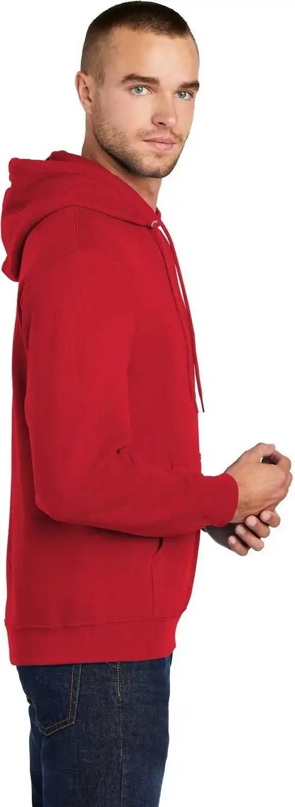Port &amp; Company Pc78ht Tall Core Fleece Pullover Hooded Sweatshirt Red