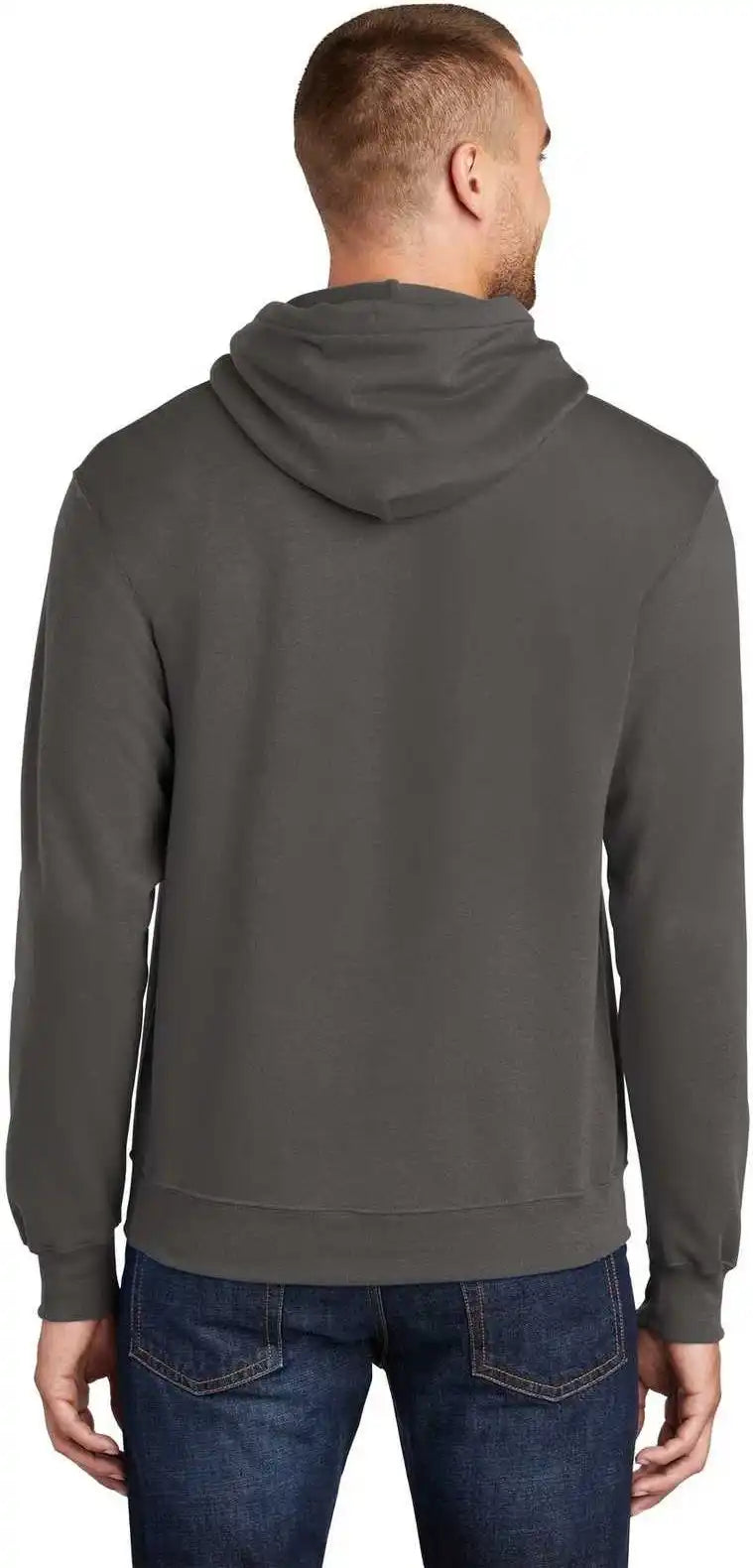 Port & Company Pc78ht Tall Core Fleece Pullover Hooded Sweatshirt Charcoal