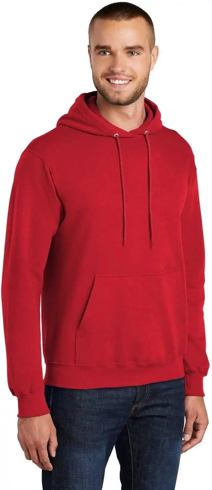 Port &amp; Company Pc78ht Tall Core Fleece Pullover Hooded Sweatshirt Red