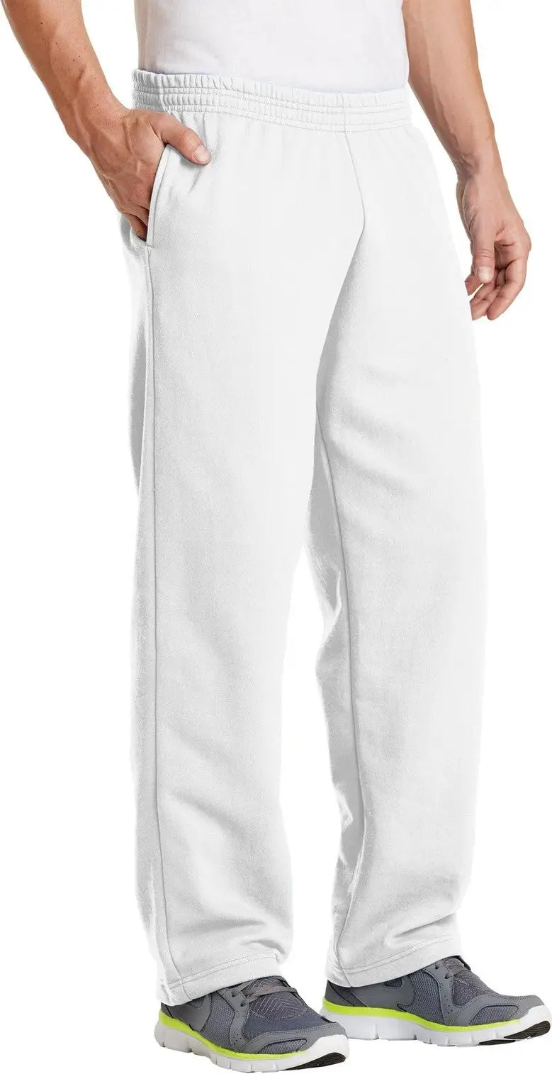 Port & Company Pc78p co Core Fleece Sweatpant with Pockets - White