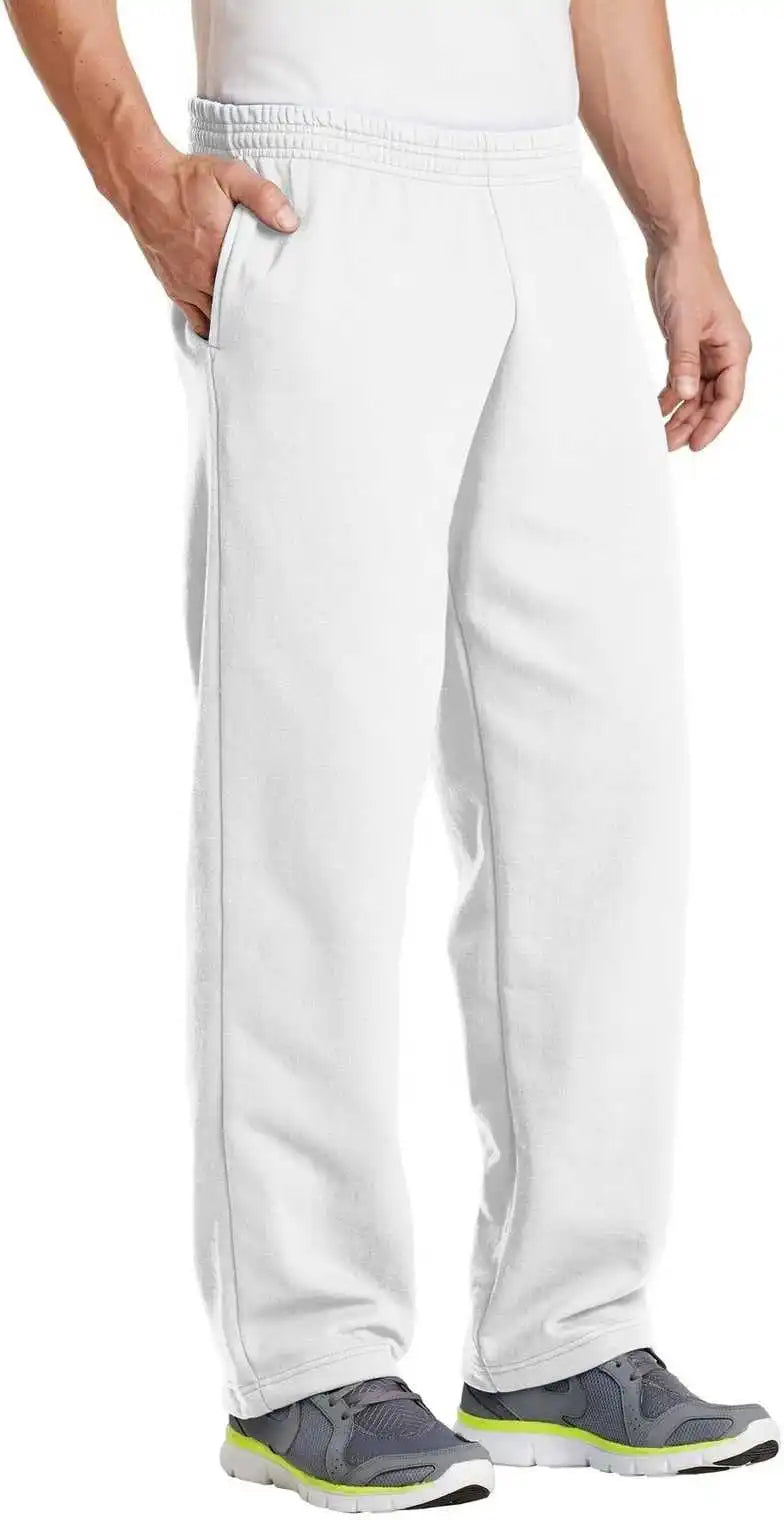 Port &amp; Company Pc78p Core Fleece Sweatpant with Pockets - White