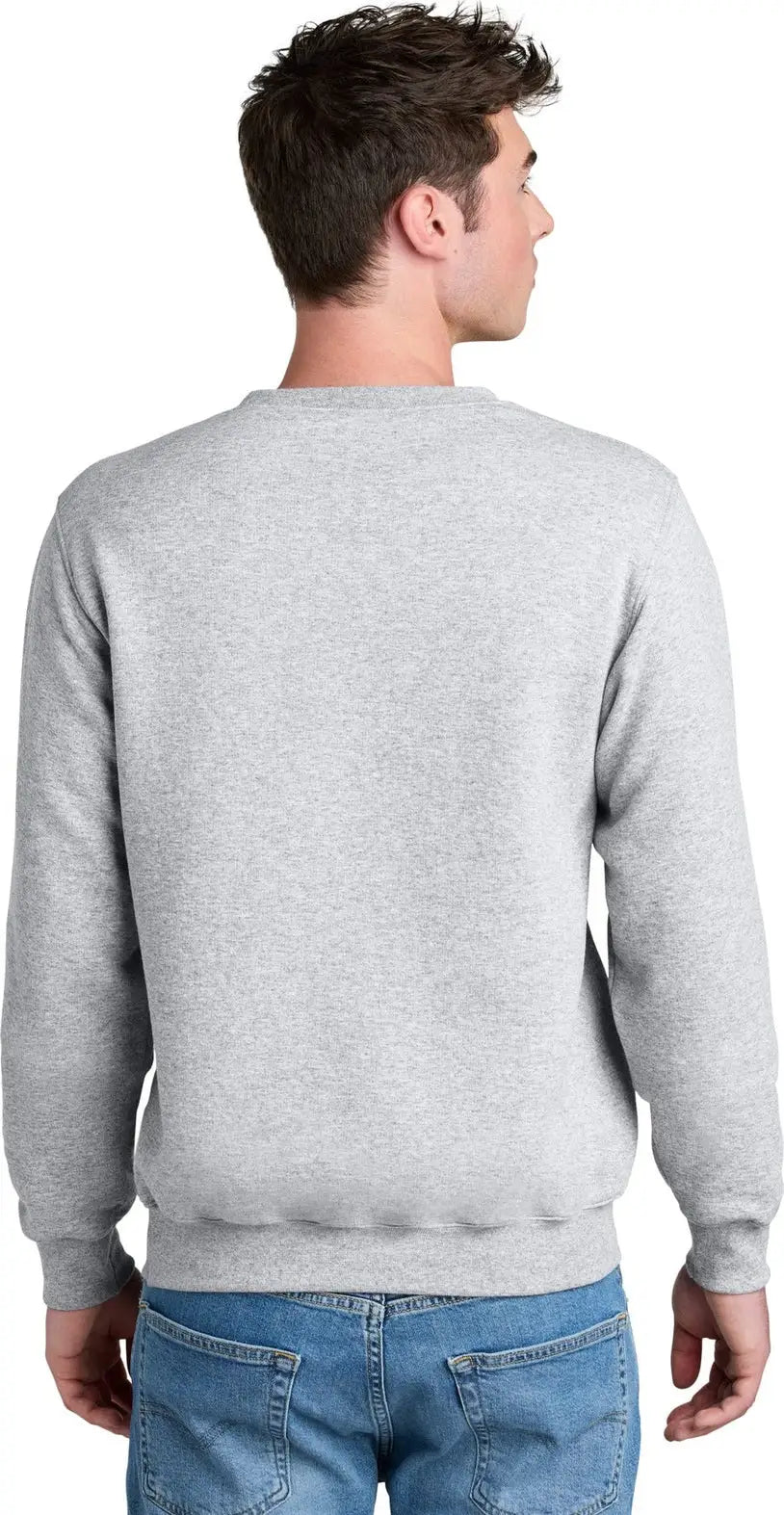 Port & Company Pc78pkt co Core Fleece Crewneck Pocket Sweatshirt - Ash