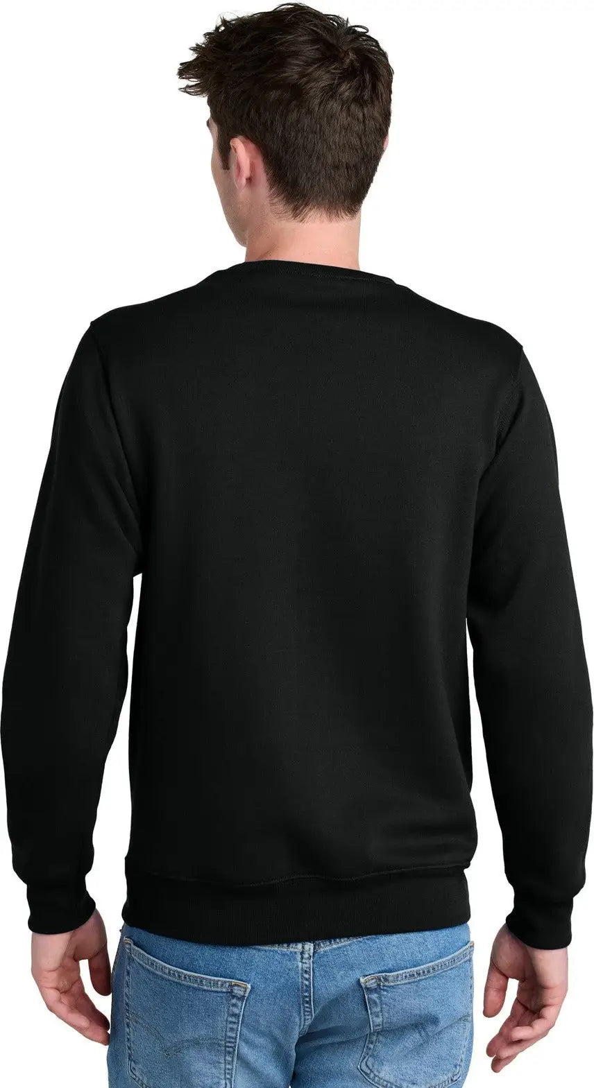 Port & Company Pc78pkt co Core Fleece Crewneck Pocket Sweatshirt - Jet Black