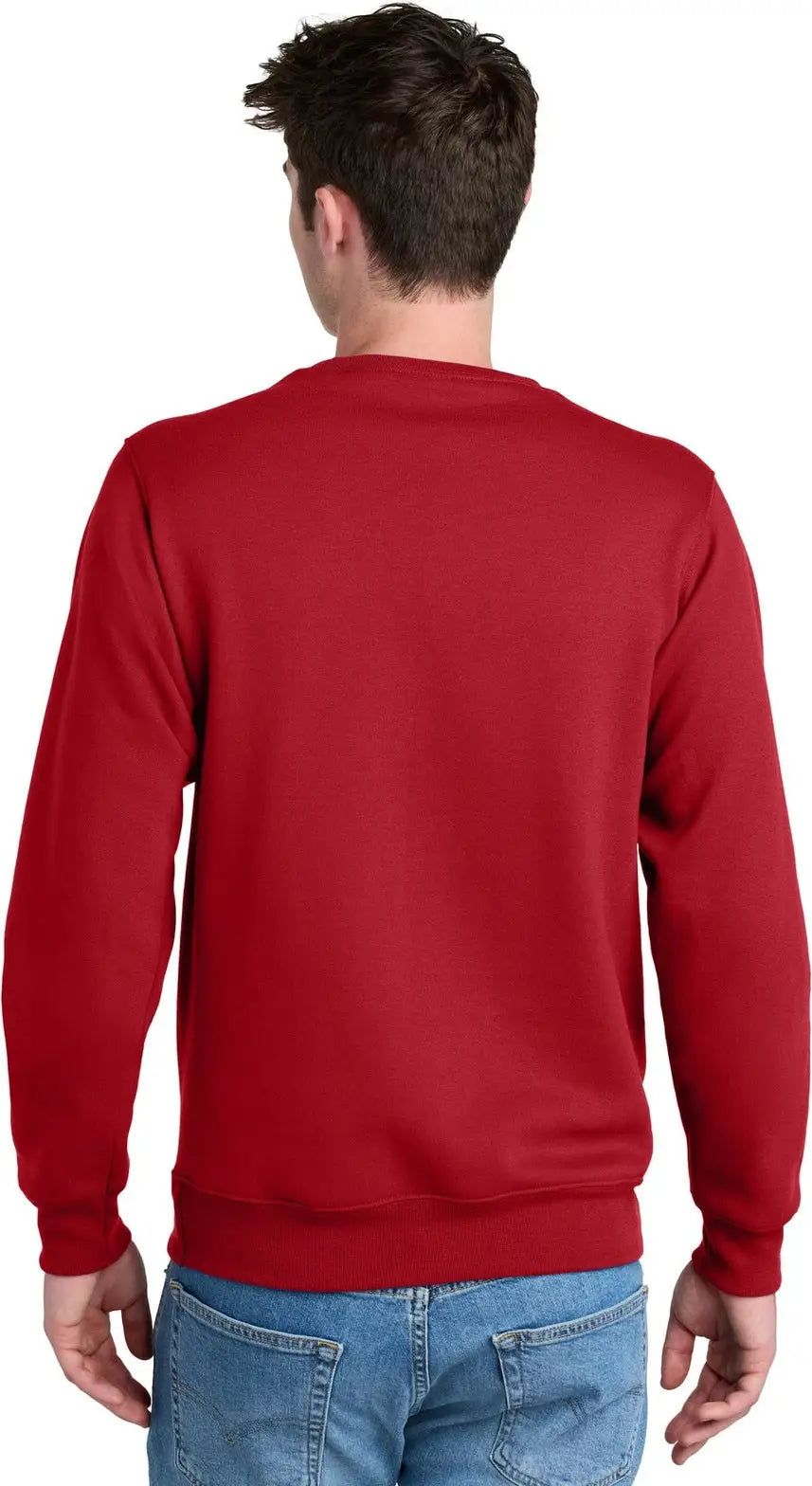 Port & Company Pc78pkt co Core Fleece Crewneck Pocket Sweatshirt - Red