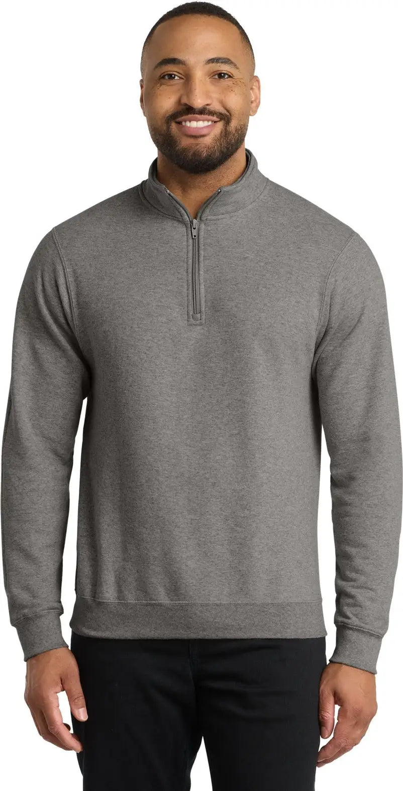 Port & Company Pc78q co Core Fleece 1/4-zip Pullover Sweatshirt - Graphite Heather