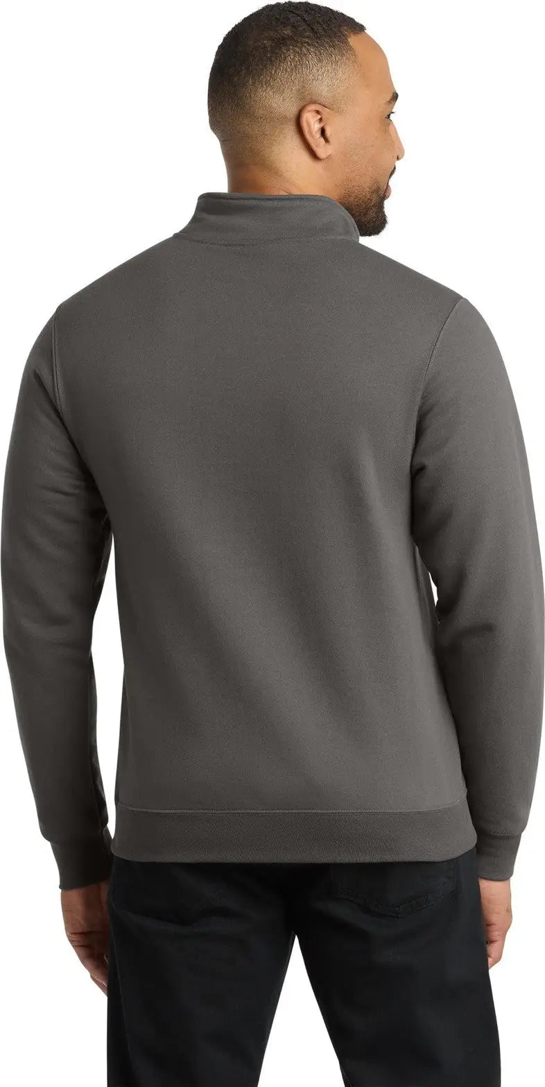 Port & Company Pc78q co Core Fleece 1/4-zip Pullover Sweatshirt - Charcoal