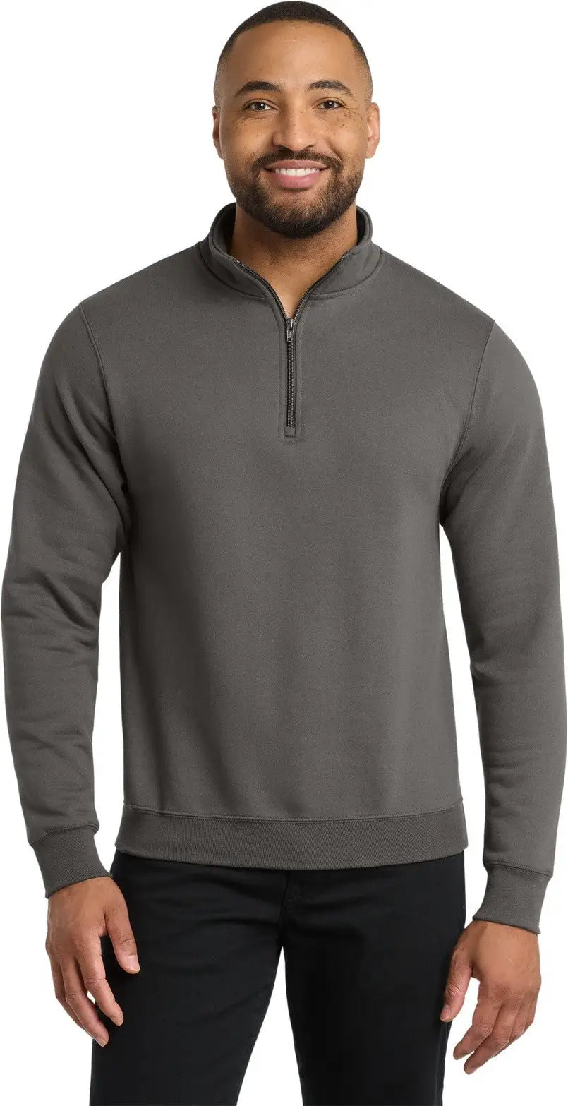 Port & Company Pc78q co Core Fleece 1/4-zip Pullover Sweatshirt - Charcoal