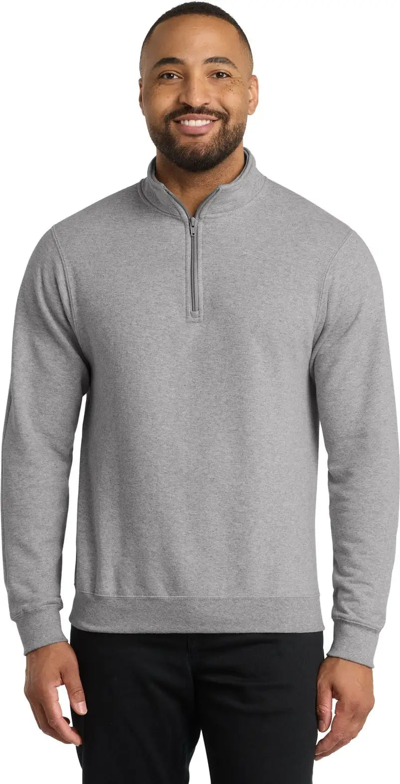 Port & Company Pc78q co Core Fleece 1/4-zip Pullover Sweatshirt - Athletic Heather