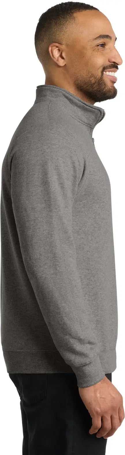 Port & Company Pc78q co Core Fleece 1/4-zip Pullover Sweatshirt - Graphite Heather