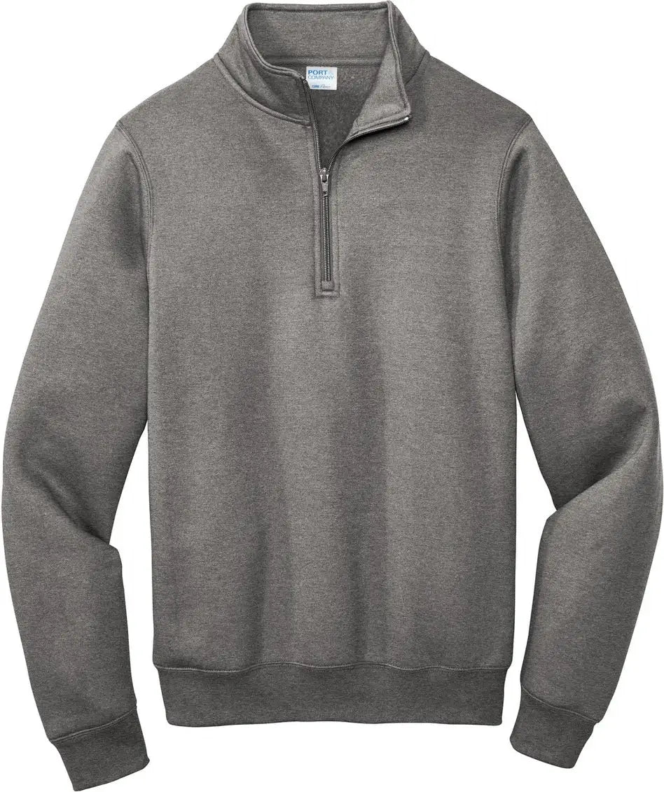 Port & Company Pc78q co Core Fleece 1/4-zip Pullover Sweatshirt - Graphite Heather