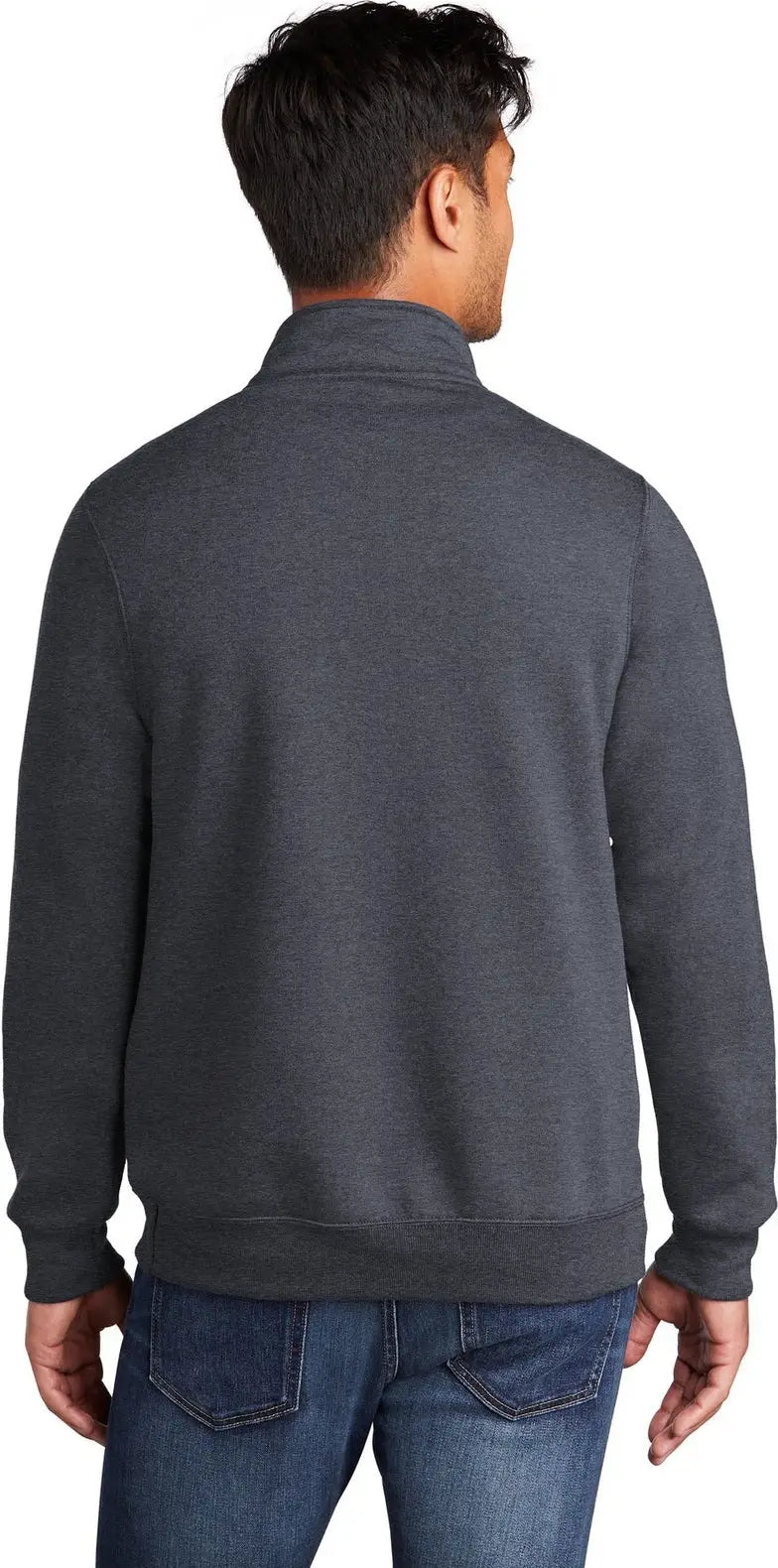 Port & Company Pc78q co Core Fleece 1/4-zip Pullover Sweatshirt - Heather Navy