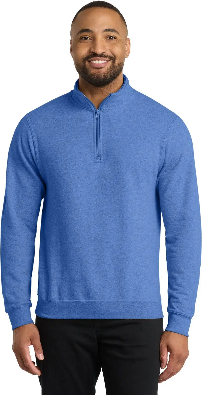 Port & Company Pc78q co Core Fleece 1/4-zip Pullover Sweatshirt - Heather Royal