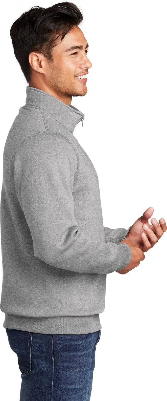 Port & Company Pc78q co Core Fleece 1/4-zip Pullover Sweatshirt - Athletic Heather