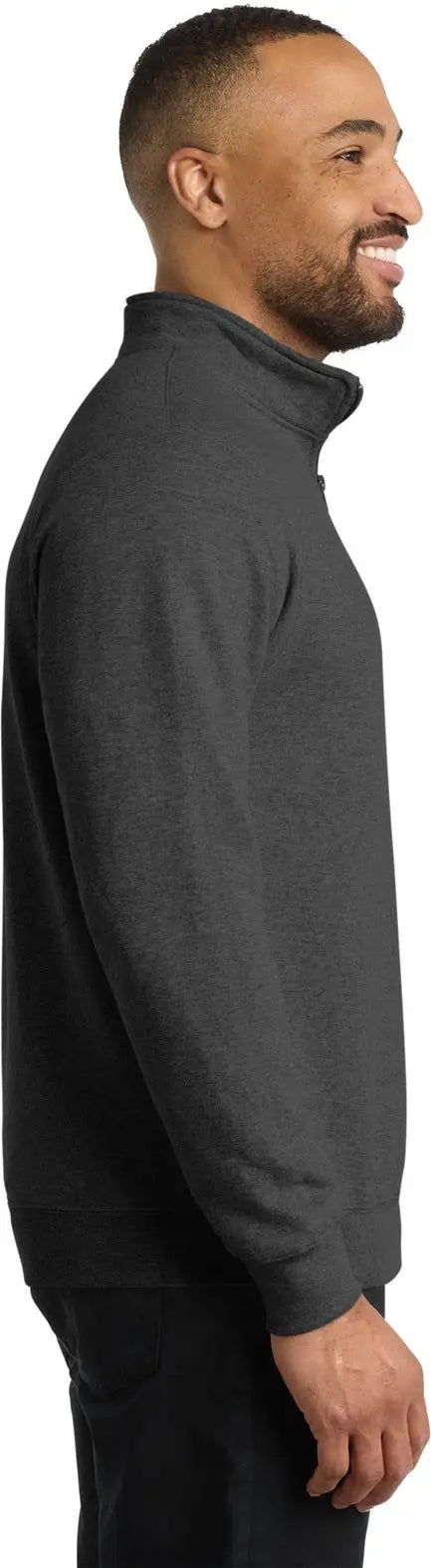 Port & Company Pc78q co Core Fleece 1/4-zip Pullover Sweatshirt - Dark Heather Gray