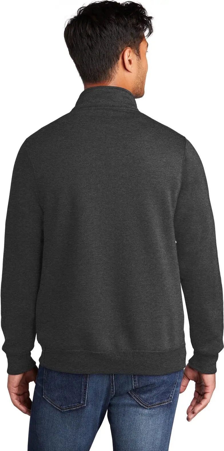 Port & Company Pc78q co Core Fleece 1/4-zip Pullover Sweatshirt - Dark Heather Gray