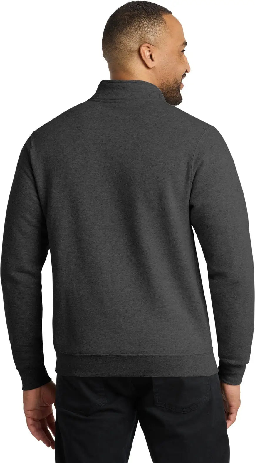 Port & Company Pc78q co Core Fleece 1/4-zip Pullover Sweatshirt - Dark Heather Gray