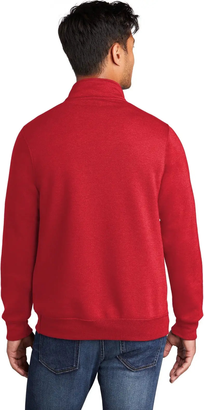Port & Company Pc78q co Core Fleece 1/4-zip Pullover Sweatshirt - Red